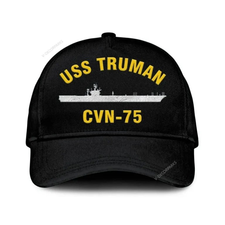 Uss Truman Cvn 75 Classic Cap, Custom Print/embroidered Us Navy Ships Classic Baseball Cap, Gift For Navy Veteran