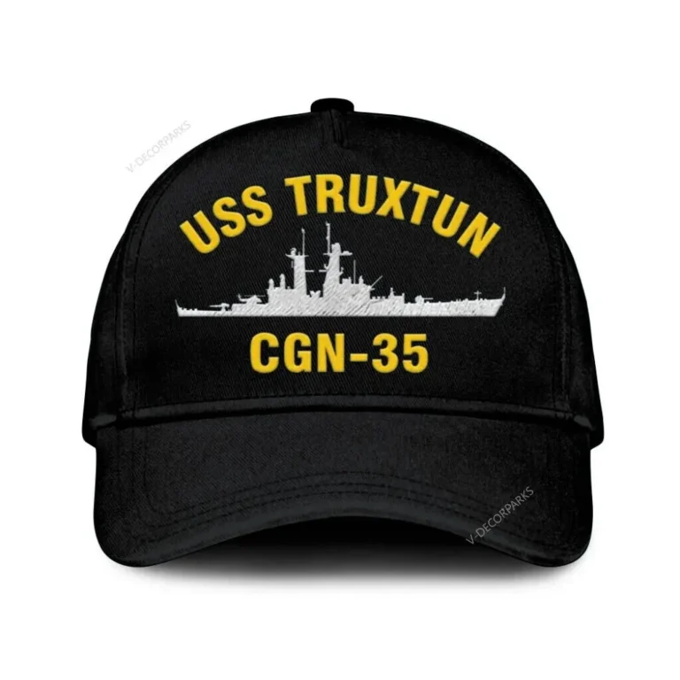 Uss Truxtun Cgn-35 Classic Cap, Custom Print/embroidered Us Navy Ships Classic Baseball Cap, Gift For Navy Veteran