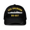 Uss Uhlmann Dd-687 Classic Cap, Custom Print/embroidered Us Navy Ships Classic Baseball Cap, Gift For Navy Veteran