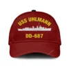 Uss Uhlmann Dd-687 Classic Cap, Custom Print/embroidered Us Navy Ships Classic Baseball Cap, Gift For Navy Veteran