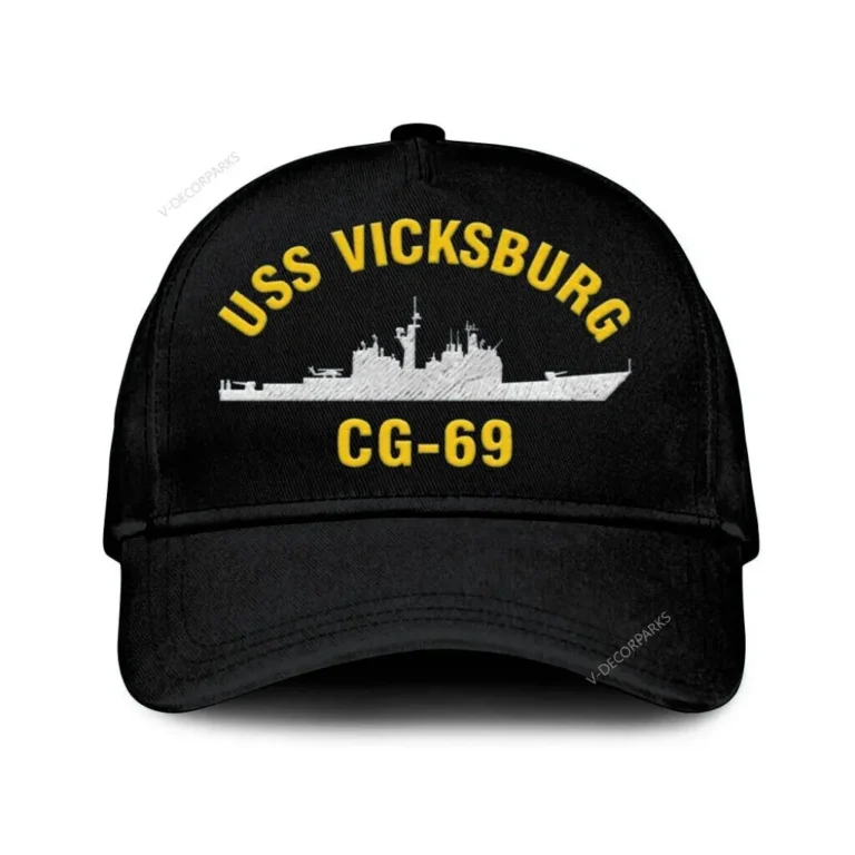 Uss Vicksburg (cg-69) Classic Cap, Custom Print/embroidered Us Navy Ships Classic Baseball Cap, Gift For Navy Veteran