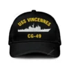 Uss Vincennes Cg-49 Classic Cap, Custom Print/embroidered Us Navy Ships Classic Baseball Cap, Gift For Navy Veteran