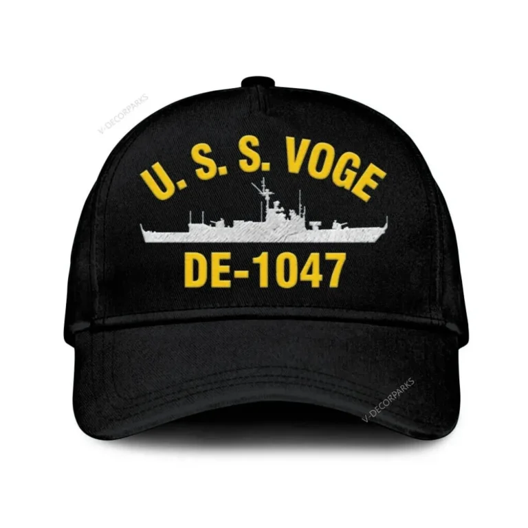 Uss Voge De-1047 Classic Cap, Custom Print/embroidered Us Navy Ships Classic Baseball Cap, Gift For Navy Veteran