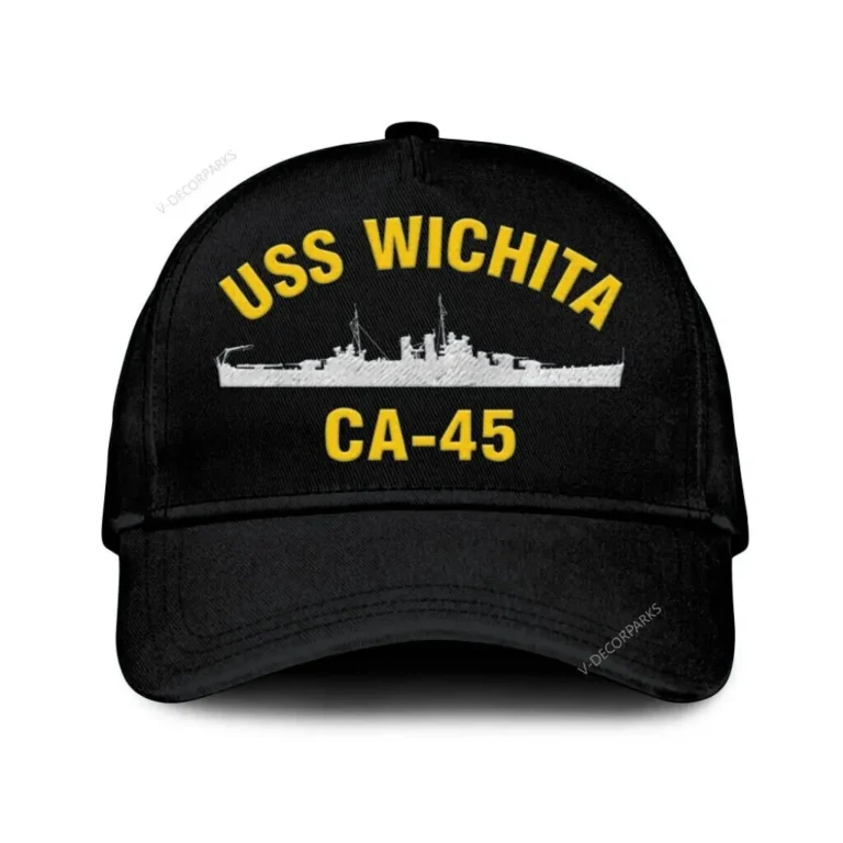 Uss Wichita Ca 45 Classic Cap, Custom Print/embroidered Us Navy Ships Classic Baseball Cap, Gift For Navy Veteran