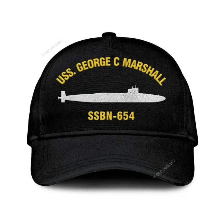 Uss. George C Marshall Ssbn-654 Classic Cap, Custom Print/embroidered Us Navy Ships Classic Baseball Cap, Gift For Navy Veteran