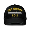 Uss Wright Cc-2 Classic Cap, Custom Print/embroidered Us Navy Ships Classic Baseball Cap, Gift For Navy Veteran