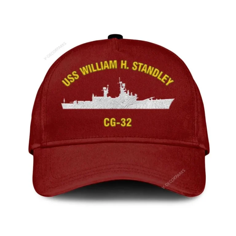 Uss William H. Standley Cg-32 Classic Cap, Custom Print/embroidered Us Navy Ships Classic Baseball Cap, Gift For Navy Veteran