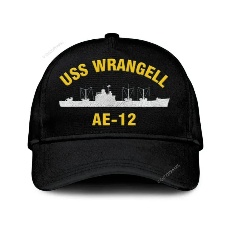 Uss Wrangell Ae-12 Classic Cap, Custom Print/embroidered Us Navy Ships Classic Baseball Cap, Gift For Navy Veteran
