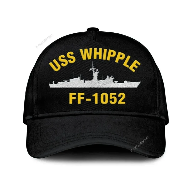 Uss Whipple Ff-1052 Classic Cap, Custom Print/embroidered Us Navy Ships Classic Baseball Cap, Gift For Navy Veteran