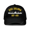 Uss Zelima Af-49 Classic Cap, Custom Print/embroidered Us Navy Ships Classic Baseball Cap, Gift For Navy Veteran