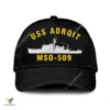 Uss Adroit Mso-509 Classic Baseball Cap Gift For Navy Veteran, Custom Print/embroidered Us Navy Ships Classic Cap