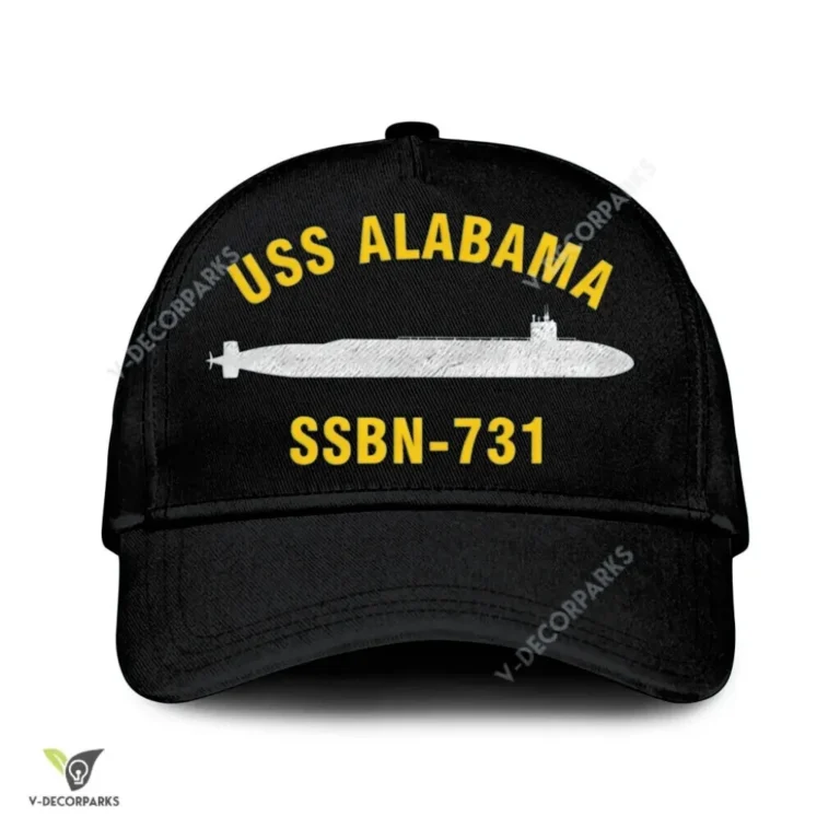 Uss Alabama Ssbn 731 Classic Baseball Cap Gift For Navy Veteran, Custom Print/embroidered Us Navy Ships Classic Cap