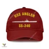 Uss Angler Ss 240 Classic Baseball Cap Gift For Navy Veteran, Custom Print/embroidered Us Navy Ships Classic Cap