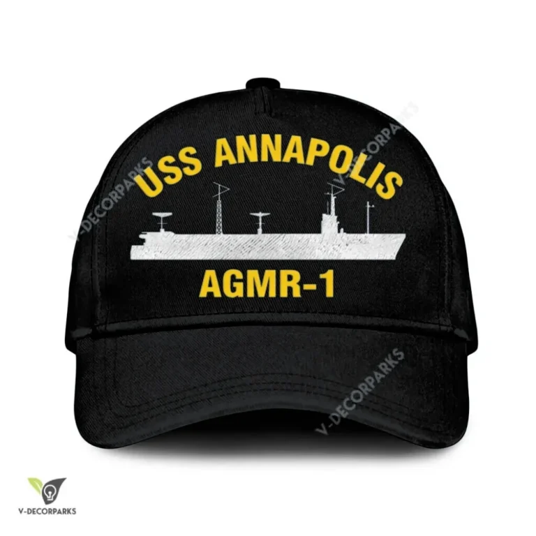 Uss Annapolis Agmr-1 Classic Baseball Cap Gift For Navy Veteran, Custom Print/embroidered Us Navy Ships Classic Cap