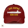 Uss Aspro Ssn-648 Classic Baseball Cap Gift For Navy Veteran, Custom Print/embroidered Us Navy Ships Classic Cap