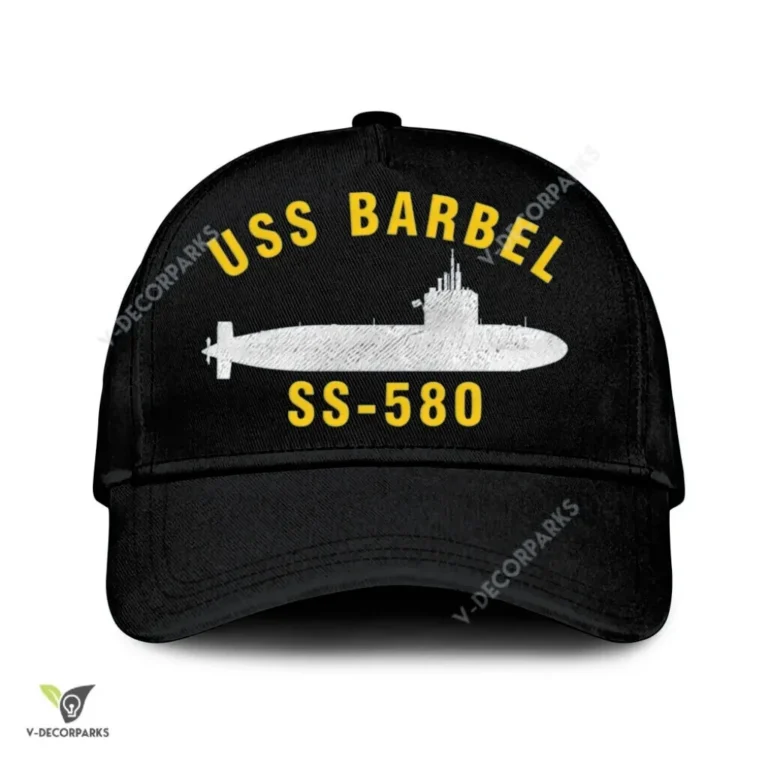 Uss Barbel Ss-580 Classic Baseball Cap Gift For Navy Veteran, Custom Print/embroidered Us Navy Ships Classic Cap