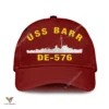 Uss Barr De-576 Classic Baseball Cap Gift For Navy Veteran, Custom Print/embroidered Us Navy Ships Classic Cap
