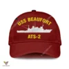 Uss Beaufort Ats 2 Classic Baseball Cap Gift For Navy Veteran, Custom Print/embroidered Us Navy Ships Classic Cap