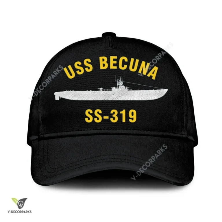 Uss Becuna Ss-319 Classic Baseball Cap Gift For Navy Veteran, Custom Print/embroidered Us Navy Ships Classic Cap