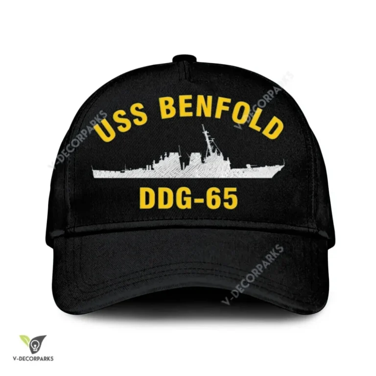 Uss Benfold Ddg-65 Classic Baseball Cap Gift For Navy Veteran, Custom Print/embroidered Us Navy Ships Classic Cap