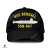 Uss Bergall Ssn-667 V2 Classic Baseball Cap Gift For Navy Veteran, Custom Print/embroidered Us Navy Ships Classic Cap