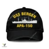 Uss Bergen Apa 150 Classic Baseball Cap Gift For Navy Veteran, Custom Print/embroidered Us Navy Ships Classic Cap