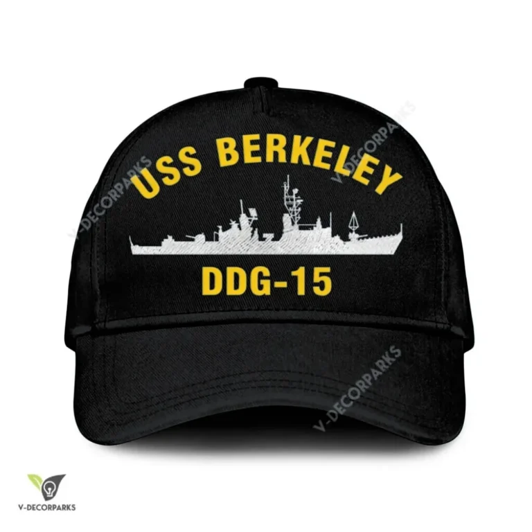 Uss Berkeley Ddg-15 Classic Baseball Cap Gift For Navy Veteran, Custom Print/embroidered Us Navy Ships Classic Cap