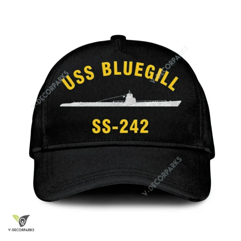 Uss Bluegill Ss 242 Classic Baseball Cap Gift For Navy Veteran, Custom Print/embroidered Us Navy Ships Classic Cap