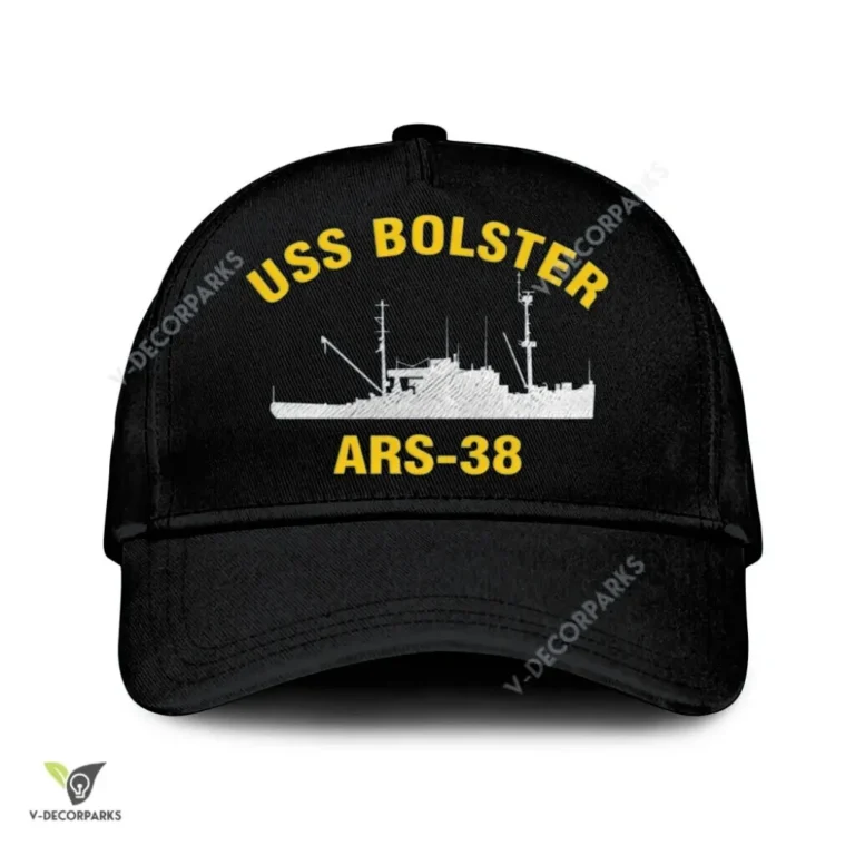 Uss Bolster Ars-38 Classic Baseball Cap Gift For Navy Veteran, Custom Print/embroidered Us Navy Ships Classic Cap