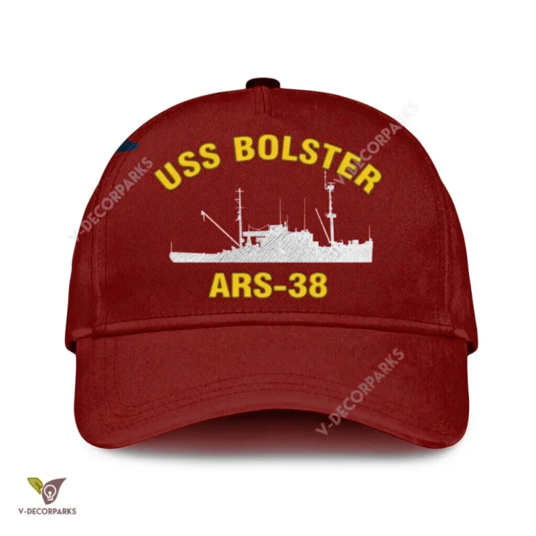 Uss Bolster Ars-38 Classic Baseball Cap Gift For Navy Veteran, Custom Print/embroidered Us Navy Ships Classic Cap