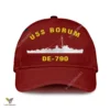 Uss Borum De-790 Classic Baseball Cap Gift For Navy Veteran, Custom Print/embroidered Us Navy Ships Classic Cap