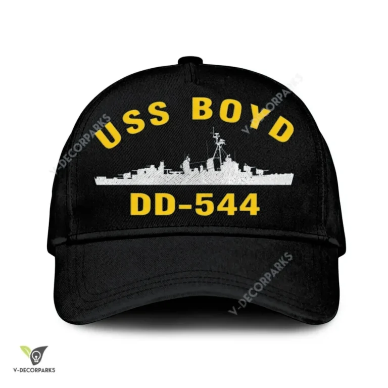 Uss Boyd Dd-544 Classic Baseball Cap Gift For Navy Veteran, Custom Print/embroidered Us Navy Ships Classic Cap