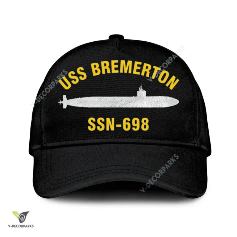 Uss Bremerton Ssn-698 Classic Baseball Cap Gift For Navy Veteran, Custom Print/embroidered Us Navy Ships Classic Cap