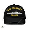 Uss Brinkley Bass Dd-887 Classic Baseball Cap Gift For Navy Veteran, Custom Print/embroidered Us Navy Ships Classic Cap