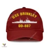 Uss Brinkley Bass Dd-887 Classic Baseball Cap Gift For Navy Veteran, Custom Print/embroidered Us Navy Ships Classic Cap