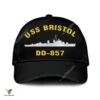 Uss Bristol Dd-857 Classic Baseball Cap Gift For Navy Veteran, Custom Print/embroidered Us Navy Ships Classic Cap
