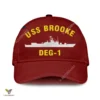 Uss Brooke Deg-1 Classic Baseball Cap Gift For Navy Veteran, Custom Print/embroidered Us Navy Ships Classic Cap