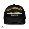 Uss Brownson Dd-518 Classic Baseball Cap Gift For Navy Veteran, Custom Print/embroidered Us Navy Ships Classic Cap