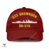 Uss Brownson Dd-518 Classic Baseball Cap Gift For Navy Veteran, Custom Print/embroidered Us Navy Ships Classic Cap
