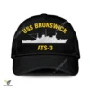 Uss Brunswick Ats 3 Classic Baseball Cap Gift For Navy Veteran, Custom Print/embroidered Us Navy Ships Classic Cap