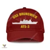 Uss Brunswick Ats 3 Classic Baseball Cap Gift For Navy Veteran, Custom Print/embroidered Us Navy Ships Classic Cap