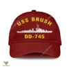 Uss Brush Dd-745 Classic Baseball Cap Gift For Navy Veteran, Custom Print/embroidered Us Navy Ships Classic Cap