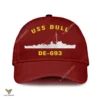 Uss Bull De-693 Classic Baseball Cap Gift For Navy Veteran, Custom Print/embroidered Us Navy Ships Classic Cap