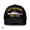 Uss Bulwark Mso-425 Classic Baseball Cap Gift For Navy Veteran, Custom Print/embroidered Us Navy Ships Classic Cap
