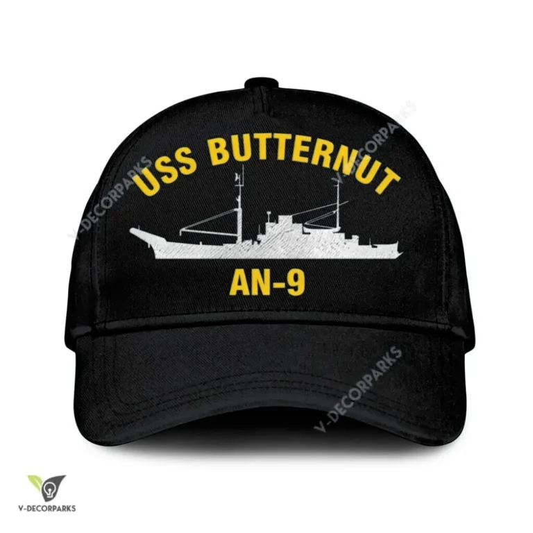 Uss Butternut An-9 Classic Baseball Cap Gift For Navy Veteran, Custom Print/embroidered Us Navy Ships Classic Cap