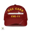Uss Card Cve-11 Classic Baseball Cap Gift For Navy Veteran, Custom Print/embroidered Us Navy Ships Classic Cap