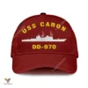 Uss Caron Dd-970 Classic Baseball Cap Gift For Navy Veteran, Custom Print/embroidered Us Navy Ships Classic Cap