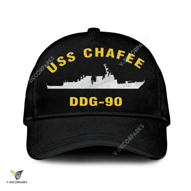 Uss Chafee Ddg-90 Classic Baseball Cap Gift For Navy Veteran, Custom Print/embroidered Us Navy Ships Classic Cap