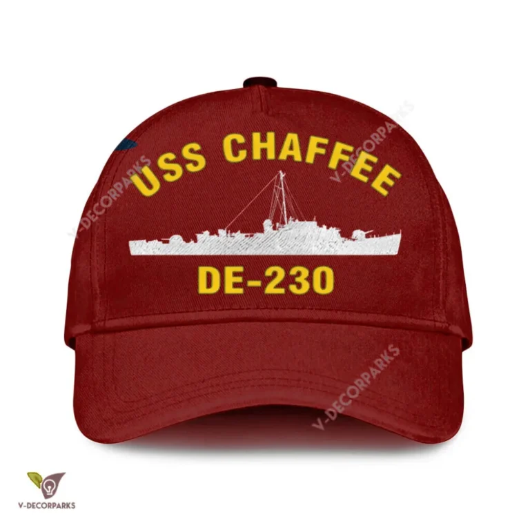 Uss Chaffee De-230 Classic Baseball Cap Gift For Navy Veteran, Custom Print/embroidered Us Navy Ships Classic Cap