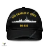 Uss Charles P. Cecil Dd-835 Classic Baseball Cap Gift For Navy Veteran, Custom Print/embroidered Us Navy Ships Classic Cap